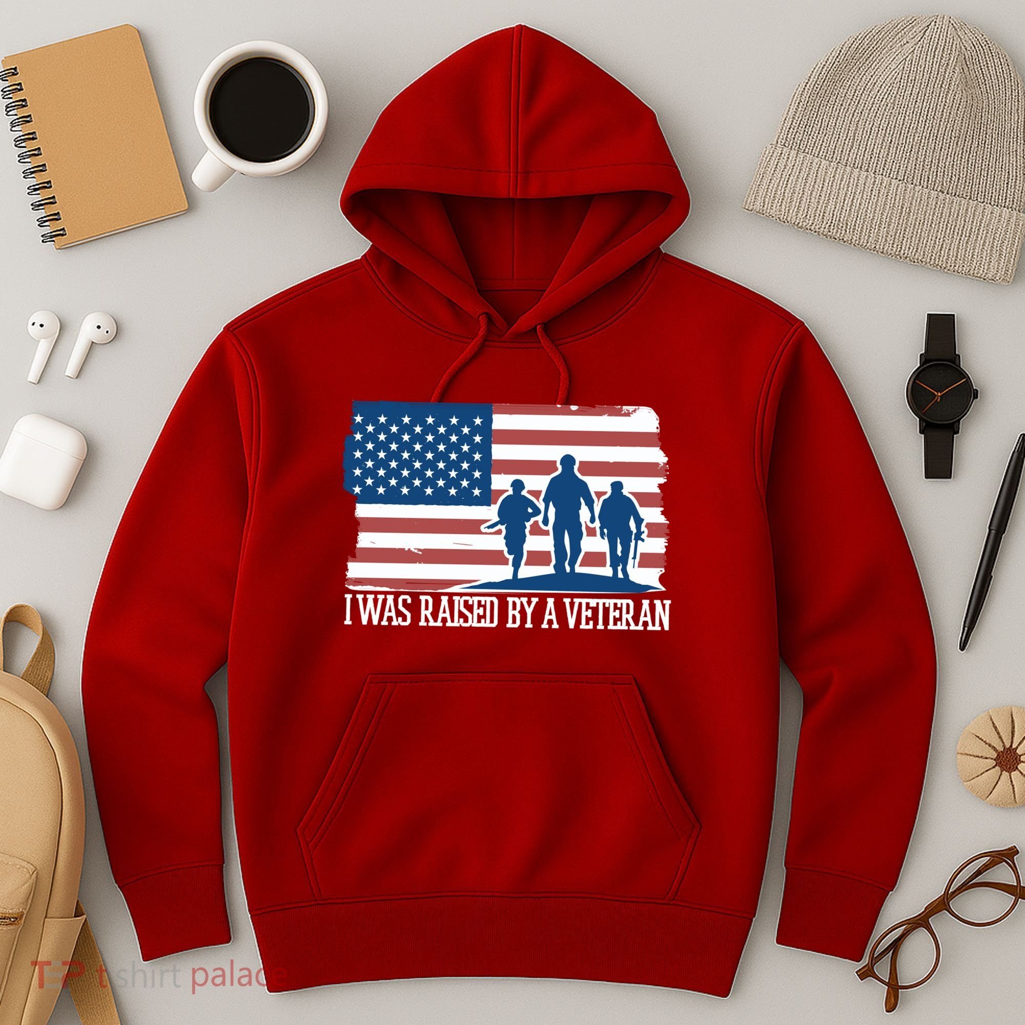 I Was Raised By A Veteran Hoodie