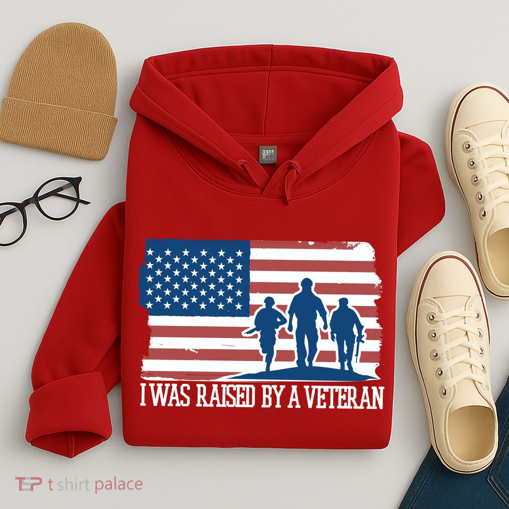 I Was Raised By A Veteran Hoodie