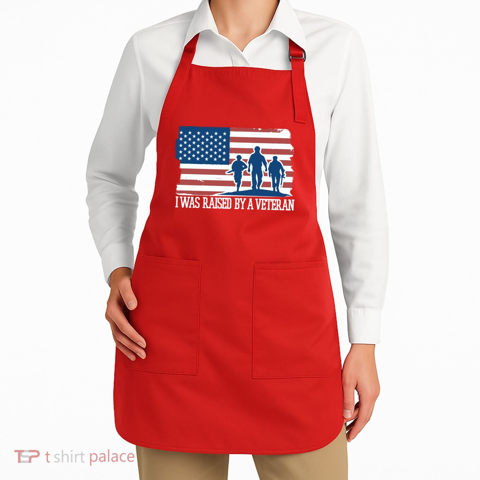 I Was Raised By A Veteran Apron
