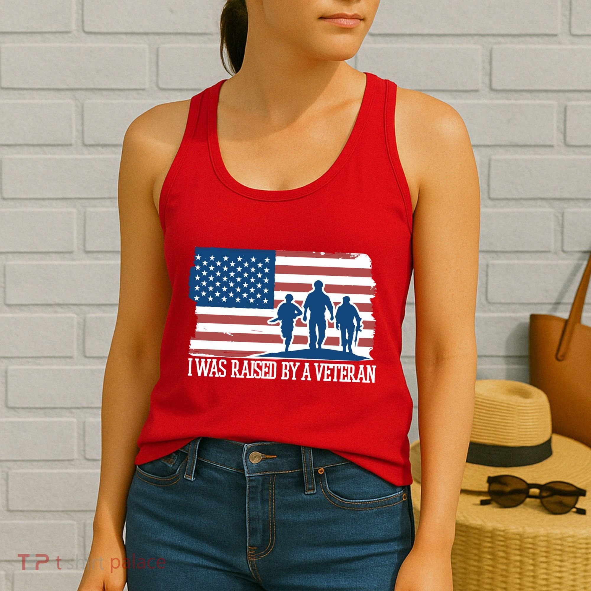 I Was Raised By A Veteran Women's Tank Top