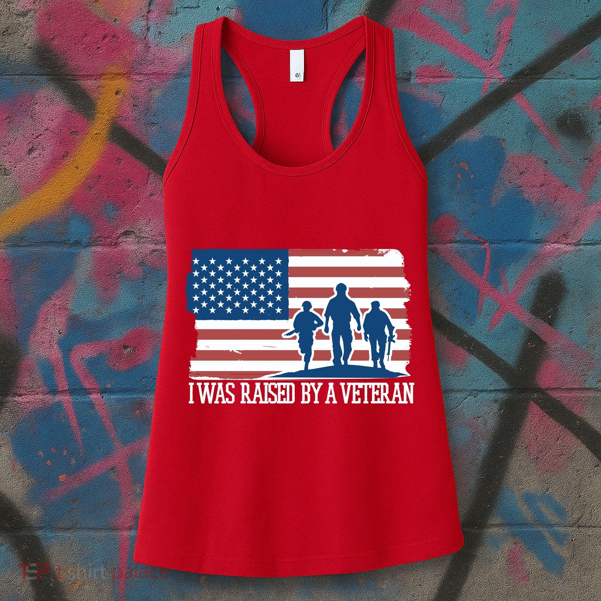 I Was Raised By A Veteran Women's Tank Top