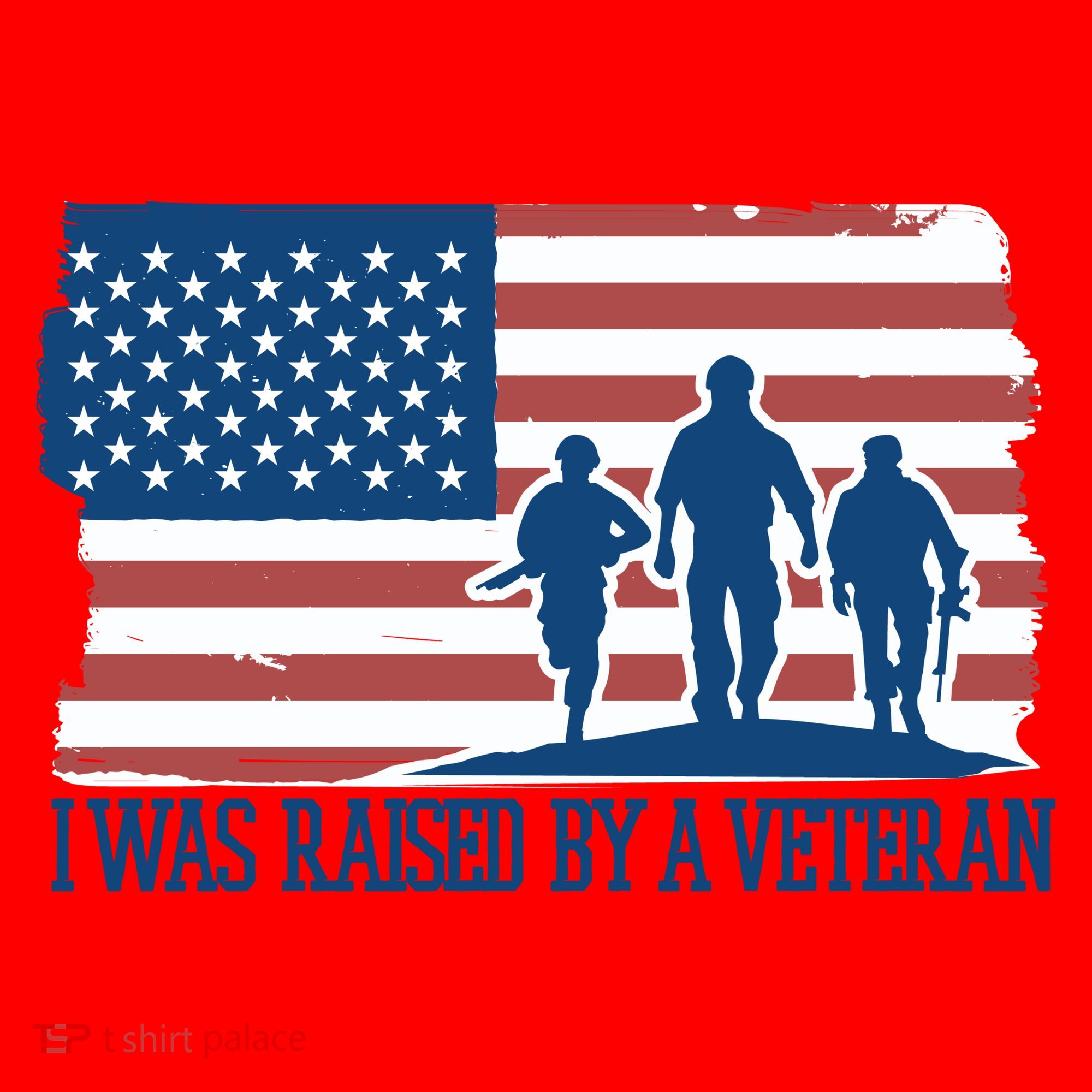 I Was Raised By A Veteran Santa Hat