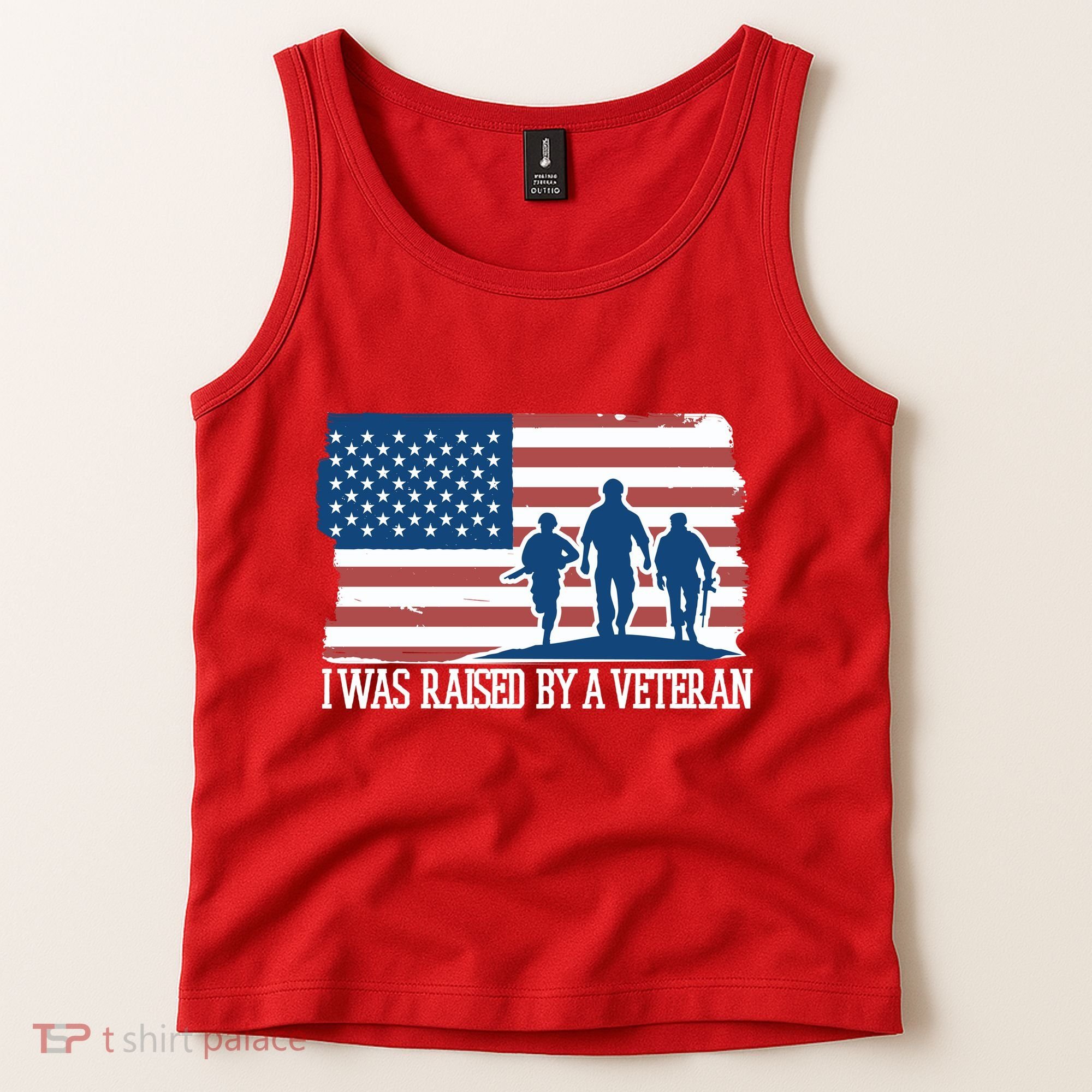 I Was Raised By A Veteran Tank Top