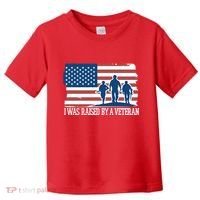I Was Raised By A Veteran Toddler T-Shirt thumb 0