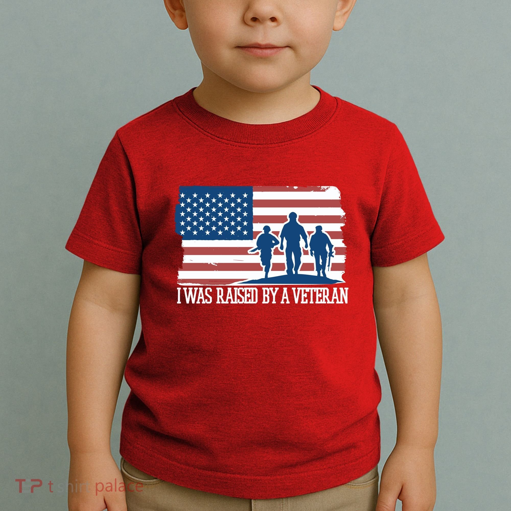 I Was Raised By A Veteran Toddler T-Shirt