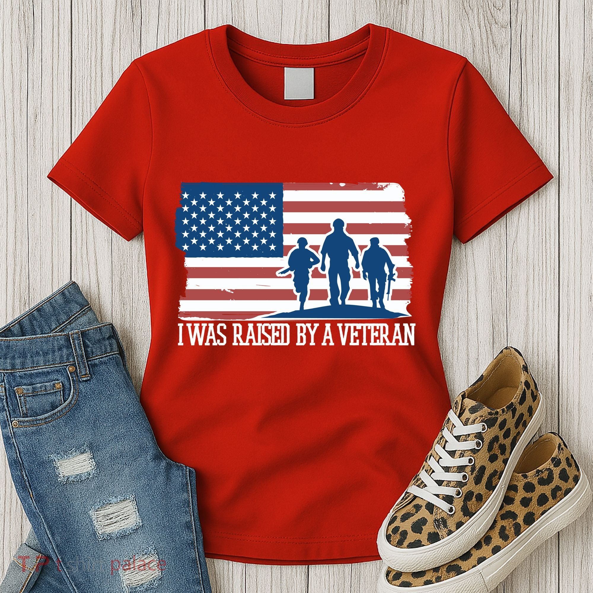I Was Raised By A Veteran Women's T-Shirt