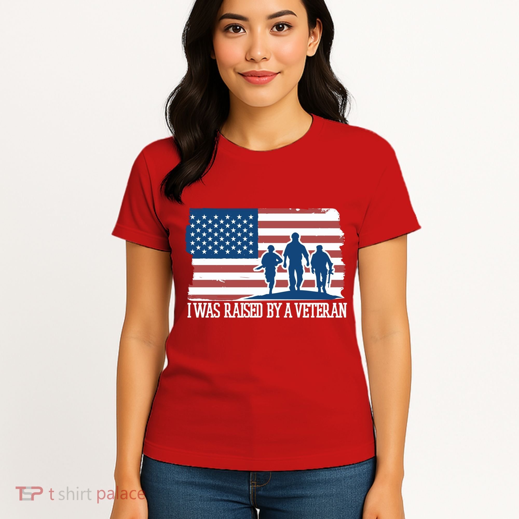 I Was Raised By A Veteran Women's T-Shirt