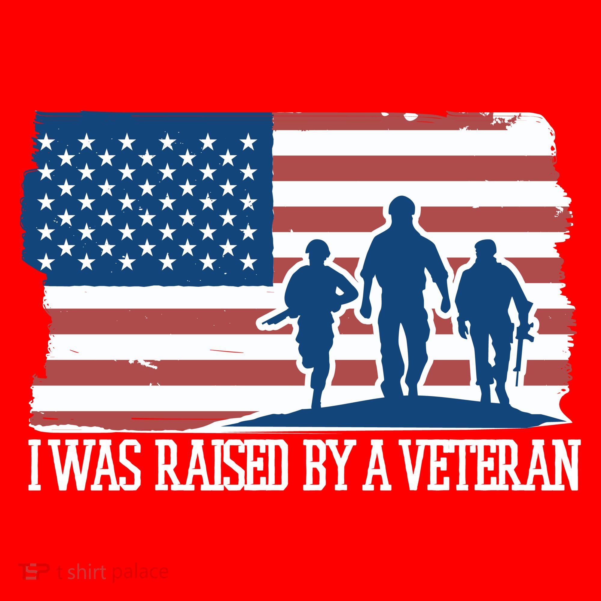 I Was Raised By A Veteran Kids Long Sleeve Shirt