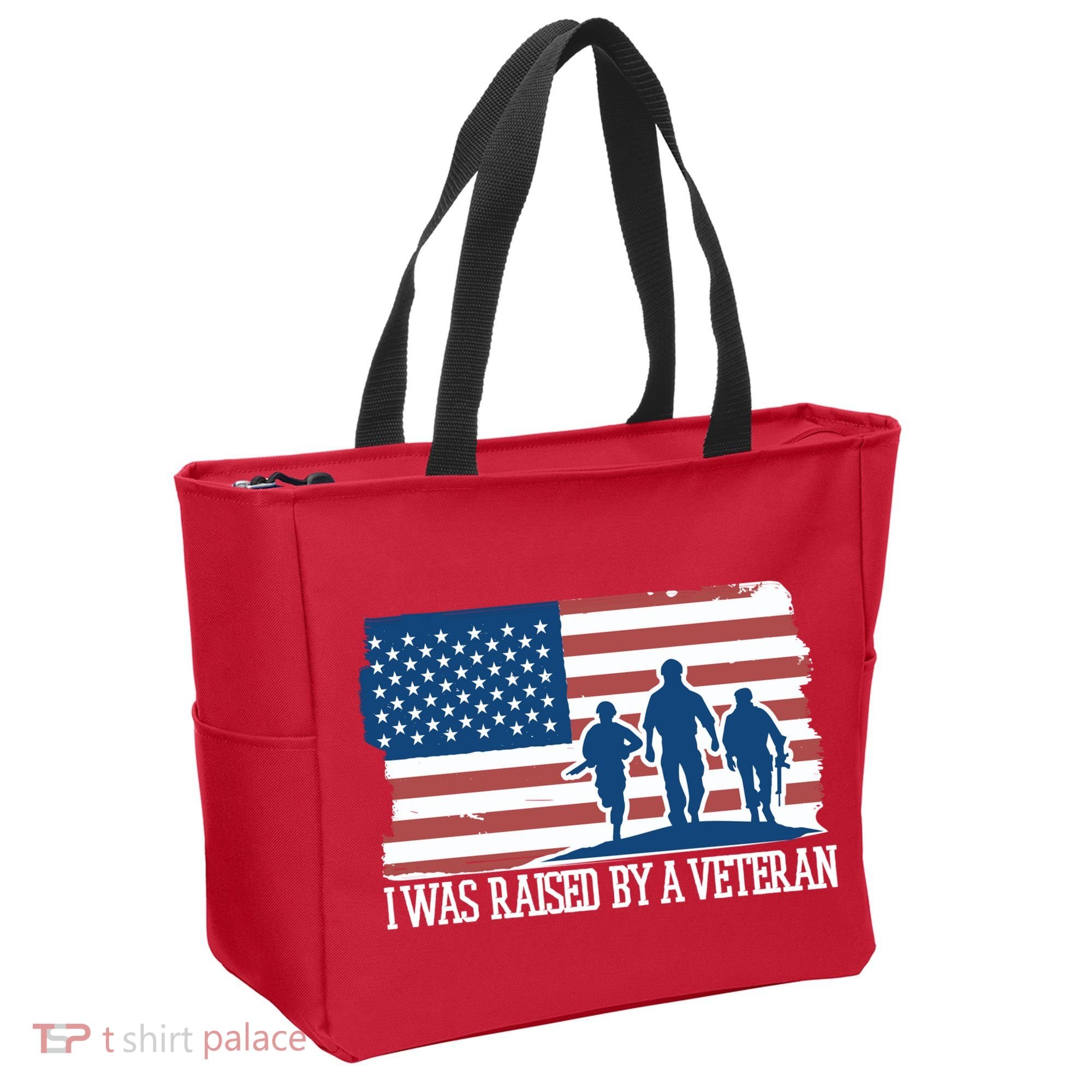 I Was Raised By A Veteran Tote Bag