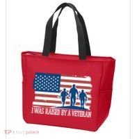 I Was Raised By A Veteran Tote Bag thumb 3