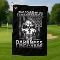 I Was Scared Of The Darkness So I Became The Darkness Golf Towel thumb 1