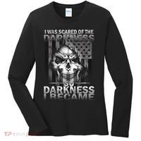 I Was Scared Of The Darkness So I Became The Darkness Women's Long Sleeve Shirt thumb 0
