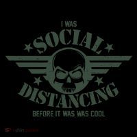 I Was Social Distancing Before It Was Cool Skull Badge Coffee Mug thumb 5