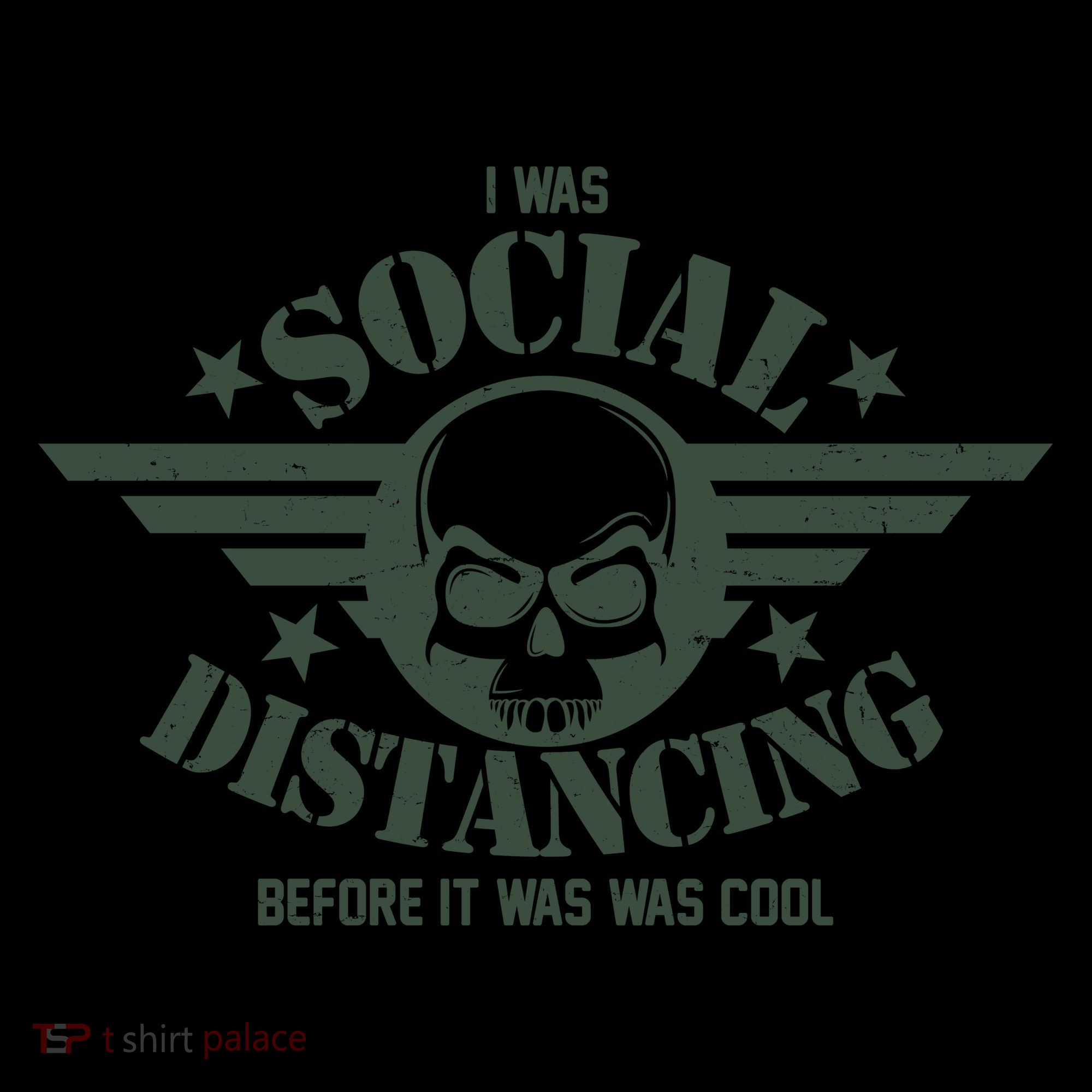 I Was Social Distancing Before It Was Cool Skull Badge Coffee Mug