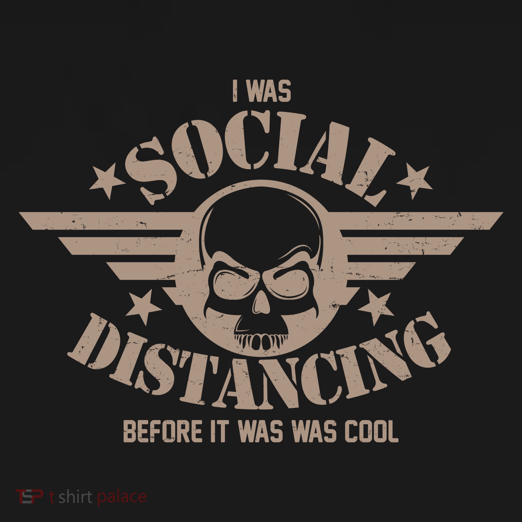 I Was Social Distancing Before It Was Cool Skull Badge Visor