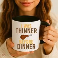 I Was Thinner Before Thanksgiving Dinner Coffee Mug thumb 3
