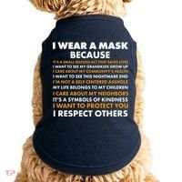 I Wear A Mask Because I Want to Protect You Doggie Tank thumb 0