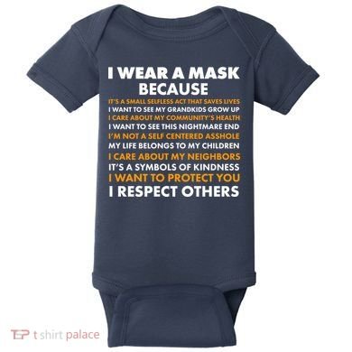 I Wear A Mask Because I Want to Protect You Baby Bodysuit
