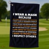 I Wear A Mask Because I Want to Protect You Golf Towel thumb 1