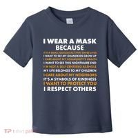 I Wear A Mask Because I Want to Protect You Toddler T-Shirt thumb 0