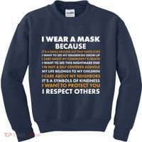 I Wear A Mask Because I Want to Protect You Kids Sweatshirt thumb 0