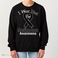 I Wear Black For Melanoma Awareness Women's Sweatshirt thumb 0