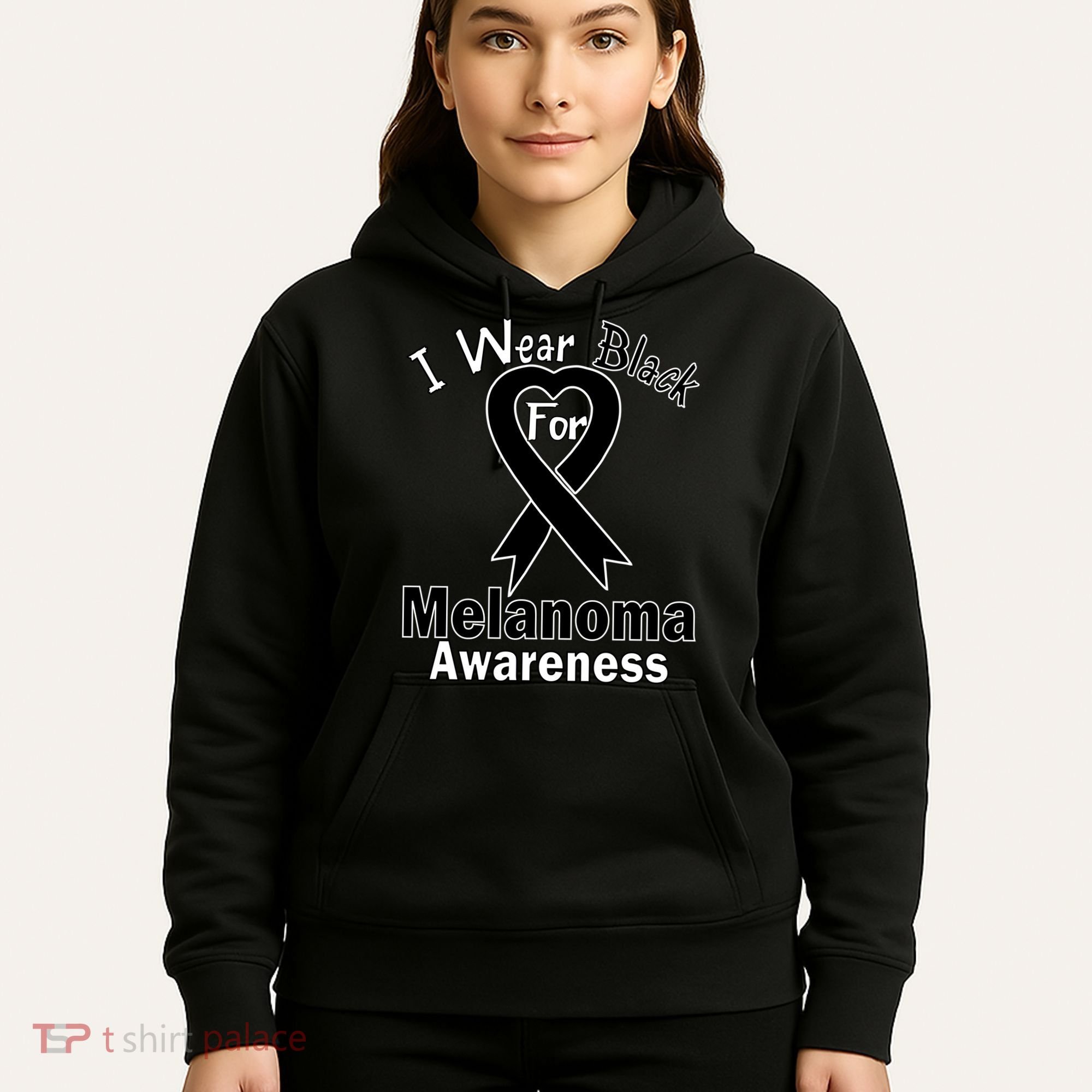 I Wear Black For Melanoma Awareness Hoodie