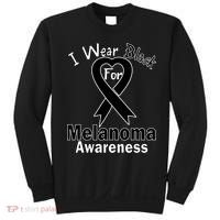 I Wear Black For Melanoma Awareness Sweatshirt thumb 0