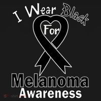 I Wear Black For Melanoma Awareness Sweatshirt thumb 3