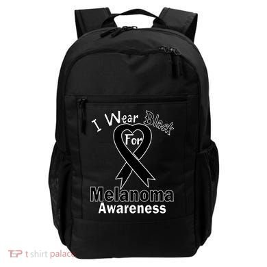 I Wear Black For Melanoma Awareness Backpack