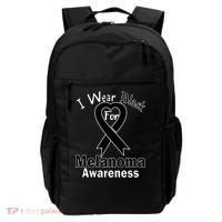 I Wear Black For Melanoma Awareness Backpack thumb 0