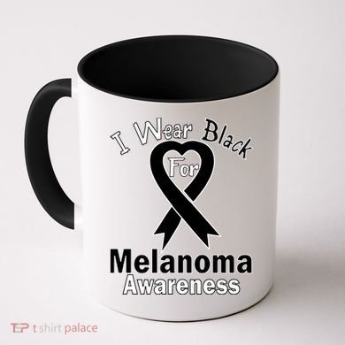 I Wear Black For Melanoma Awareness Coffee Mug