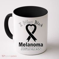 I Wear Black For Melanoma Awareness Coffee Mug thumb 0