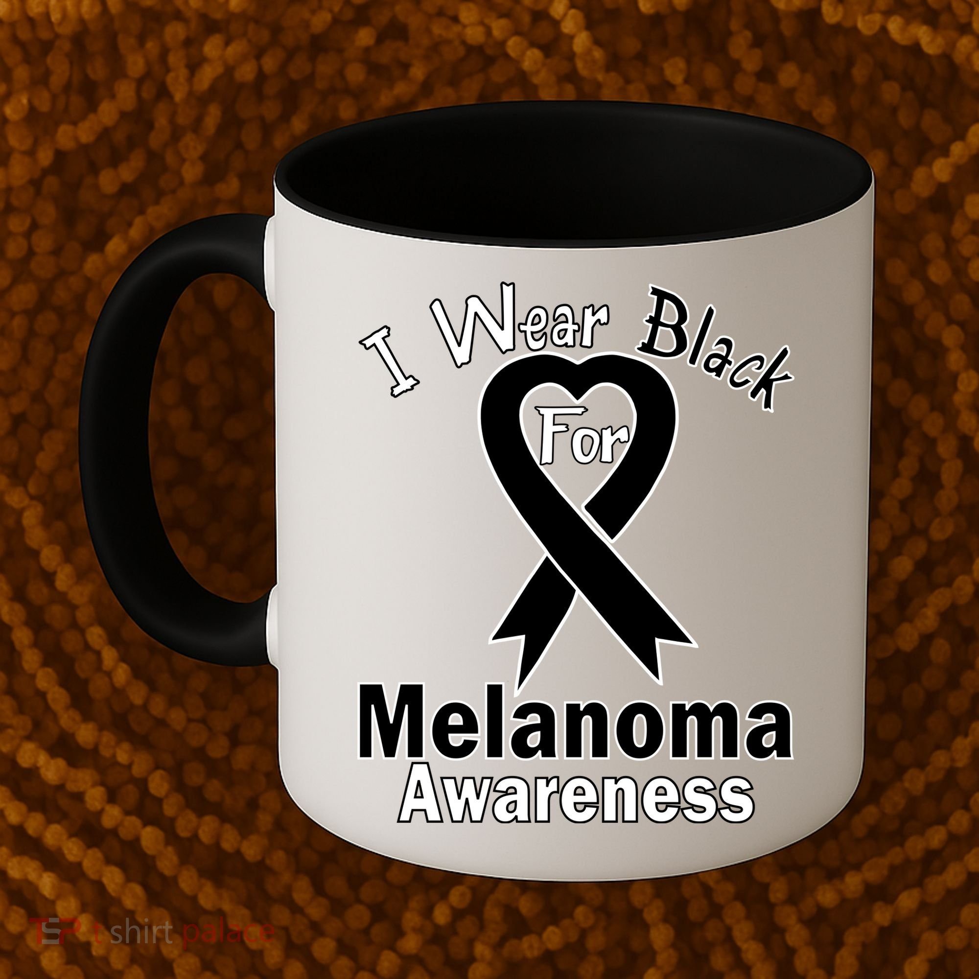 I Wear Black For Melanoma Awareness Coffee Mug