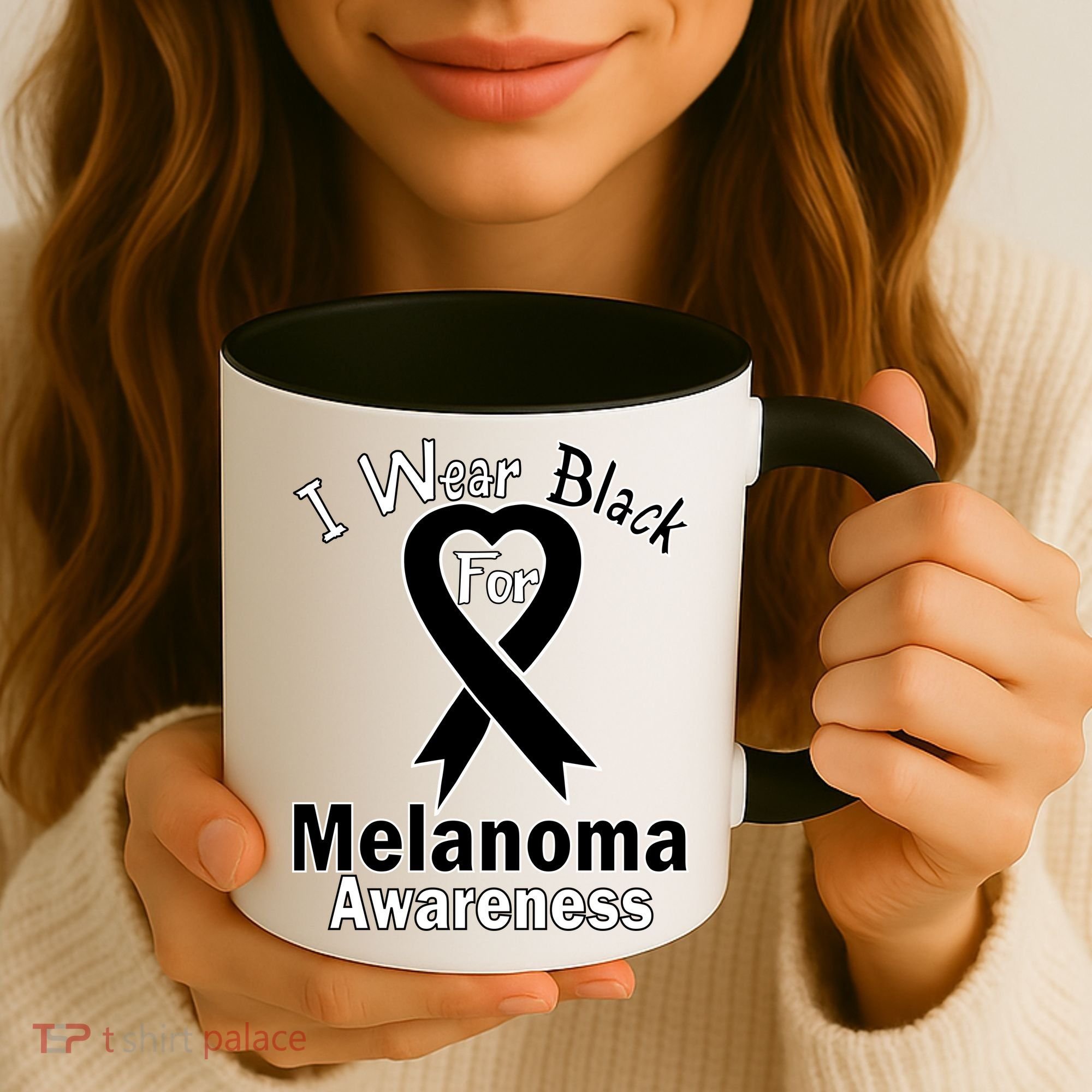 I Wear Black For Melanoma Awareness Coffee Mug
