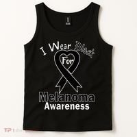 I Wear Black For Melanoma Awareness Tank Top thumb 2