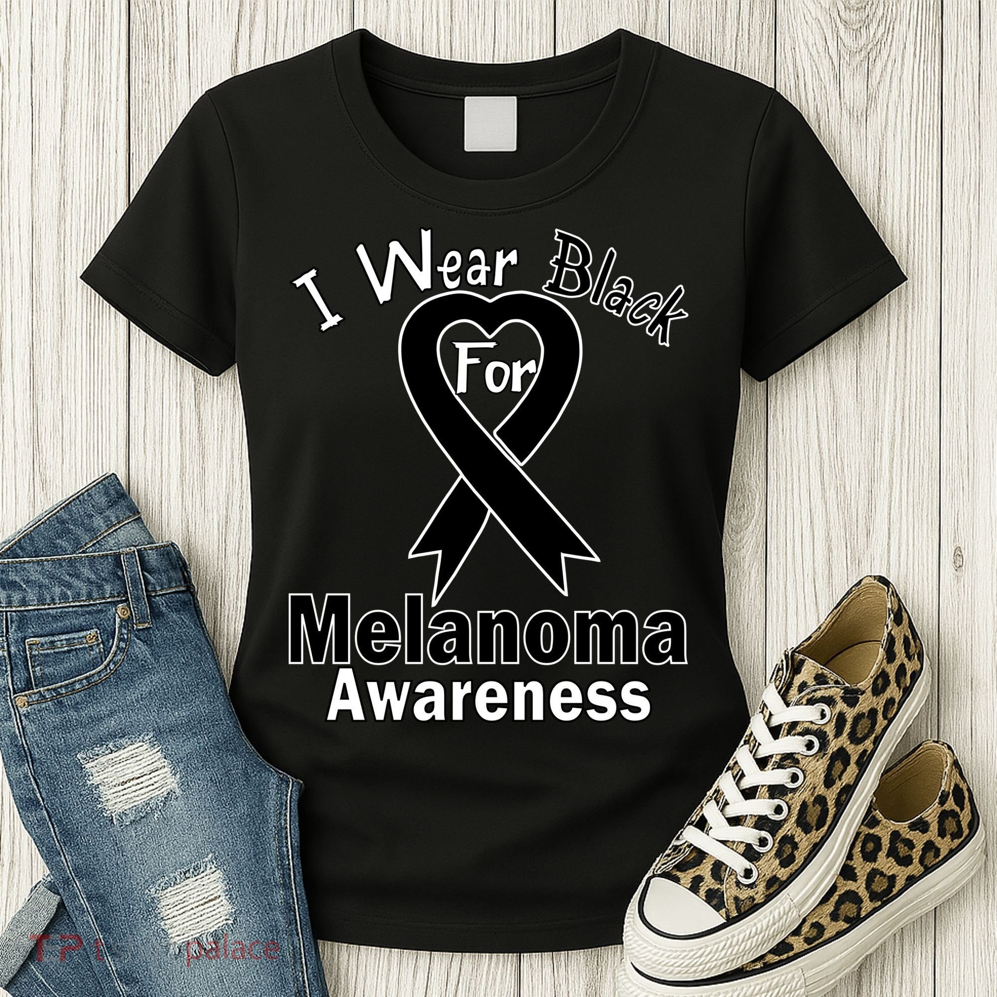 I Wear Black For Melanoma Awareness Women's T-Shirt