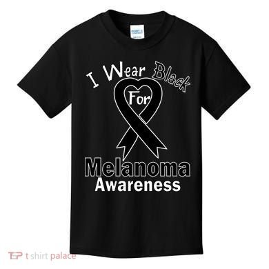 I Wear Black For Melanoma Awareness Kids T-Shirt