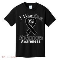 I Wear Black For Melanoma Awareness Kids T-Shirt thumb 0