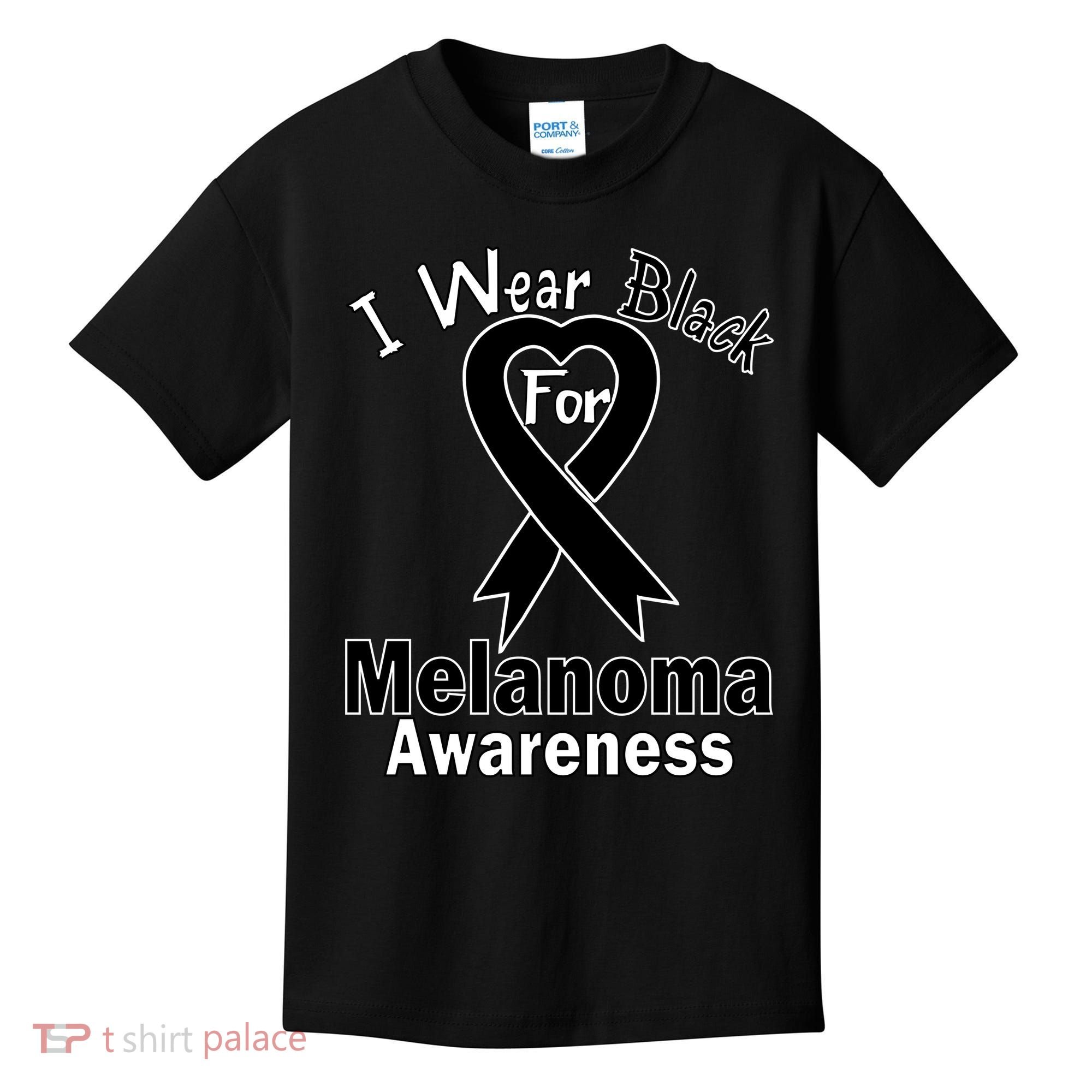 I Wear Black For Melanoma Awareness Kids T-Shirt