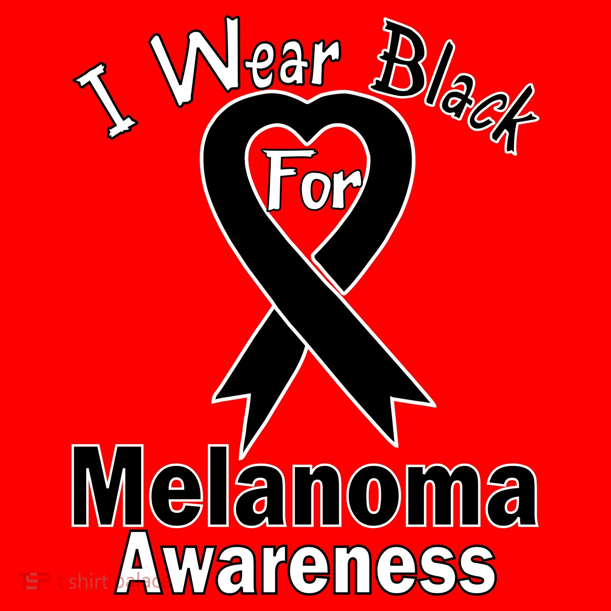 I Wear Black For Melanoma Awareness Santa Hat