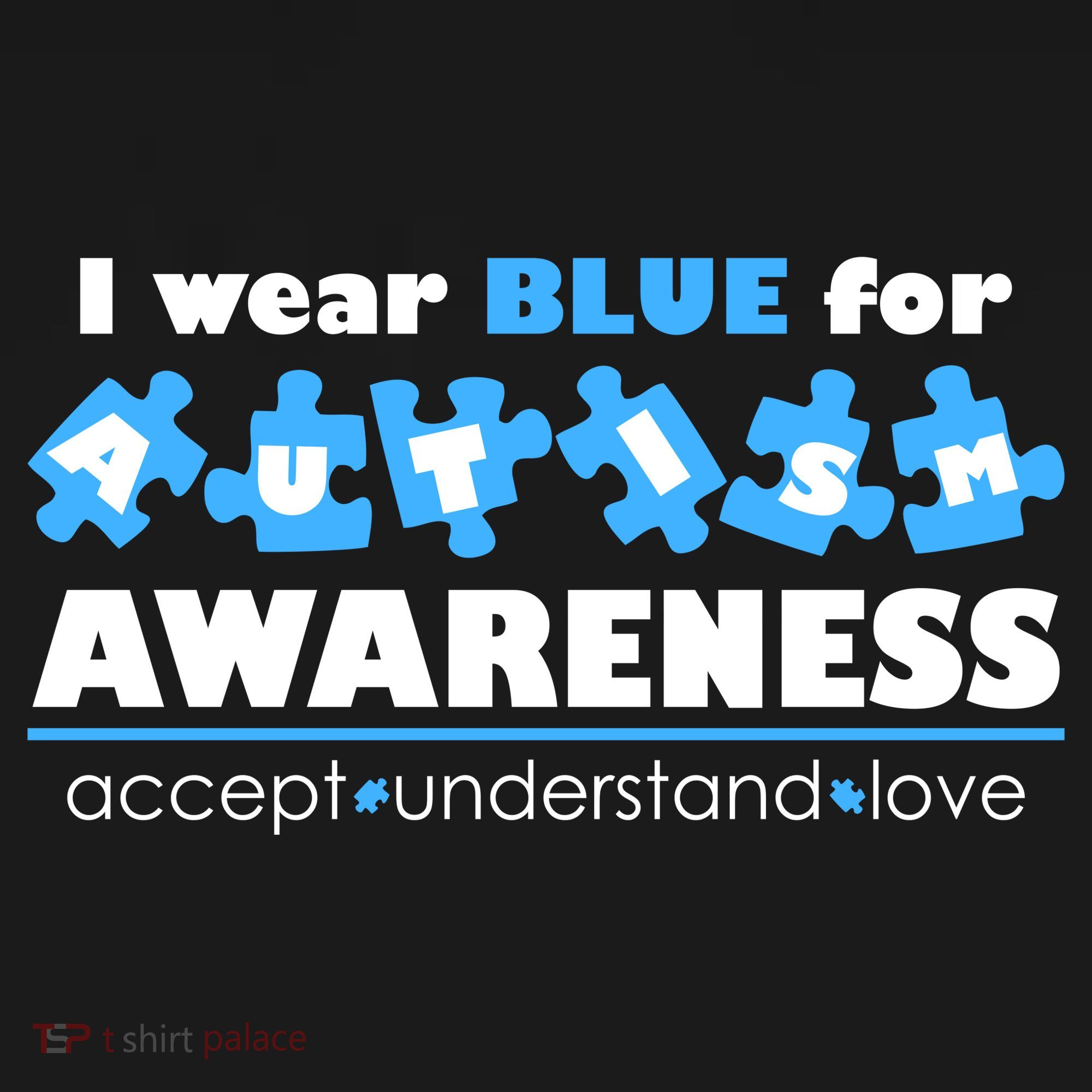 I Wear Blue For Autism Awareness Accept Understand Love Ornament