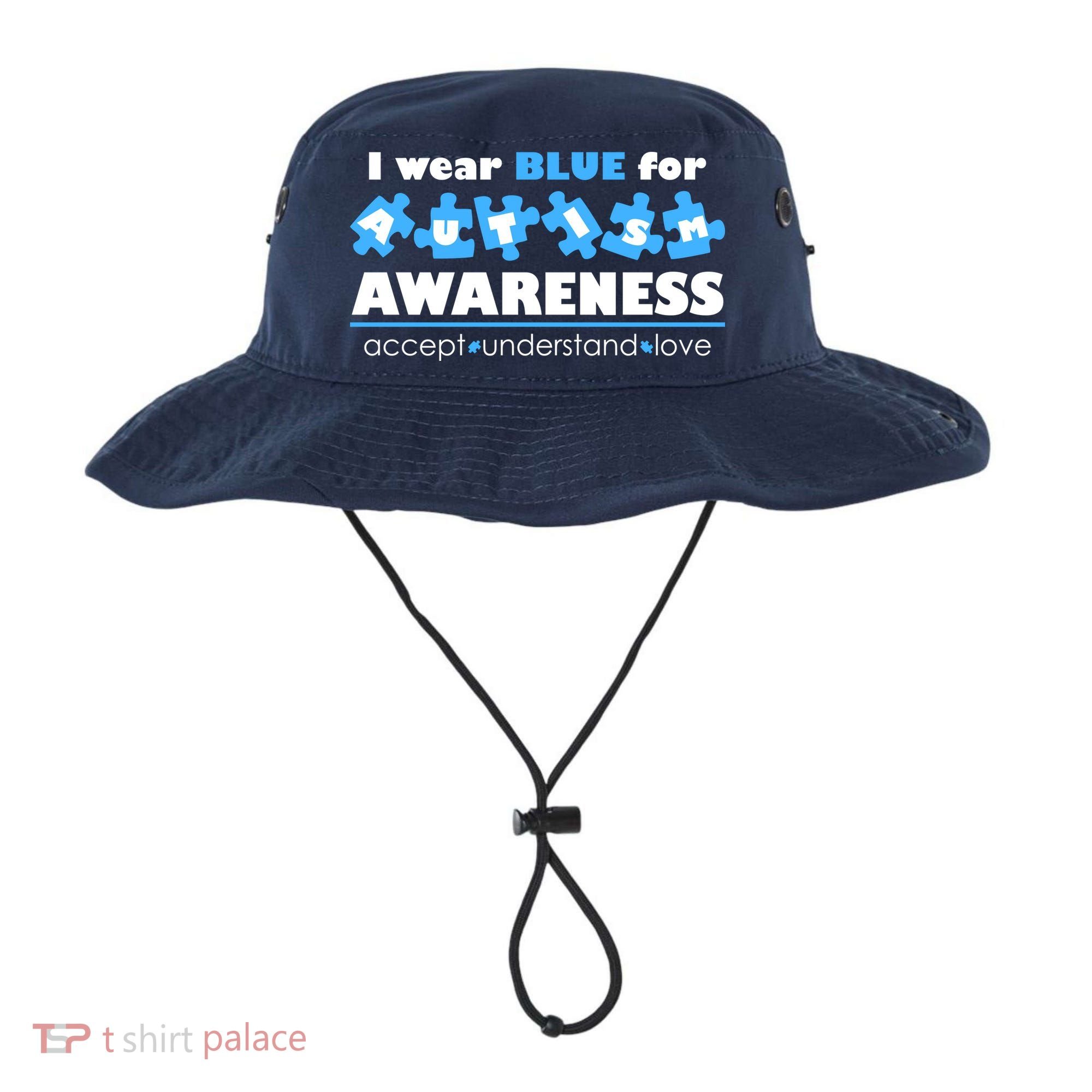 I Wear Blue For Autism Awareness Accept Understand Love Bucket Hat
