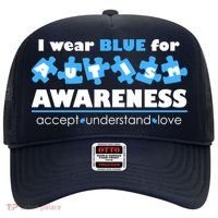 I Wear Blue For Autism Awareness Accept Understand Love Hat thumb 0