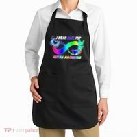 I Wear Blue For Autism Awareness Butterfly Ribbon Apron thumb 2