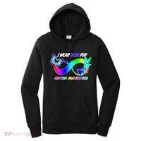I Wear Blue For Autism Awareness Butterfly Ribbon Women's Hoodie thumb 0