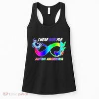 I Wear Blue For Autism Awareness Butterfly Ribbon Women's Tank Top thumb 0