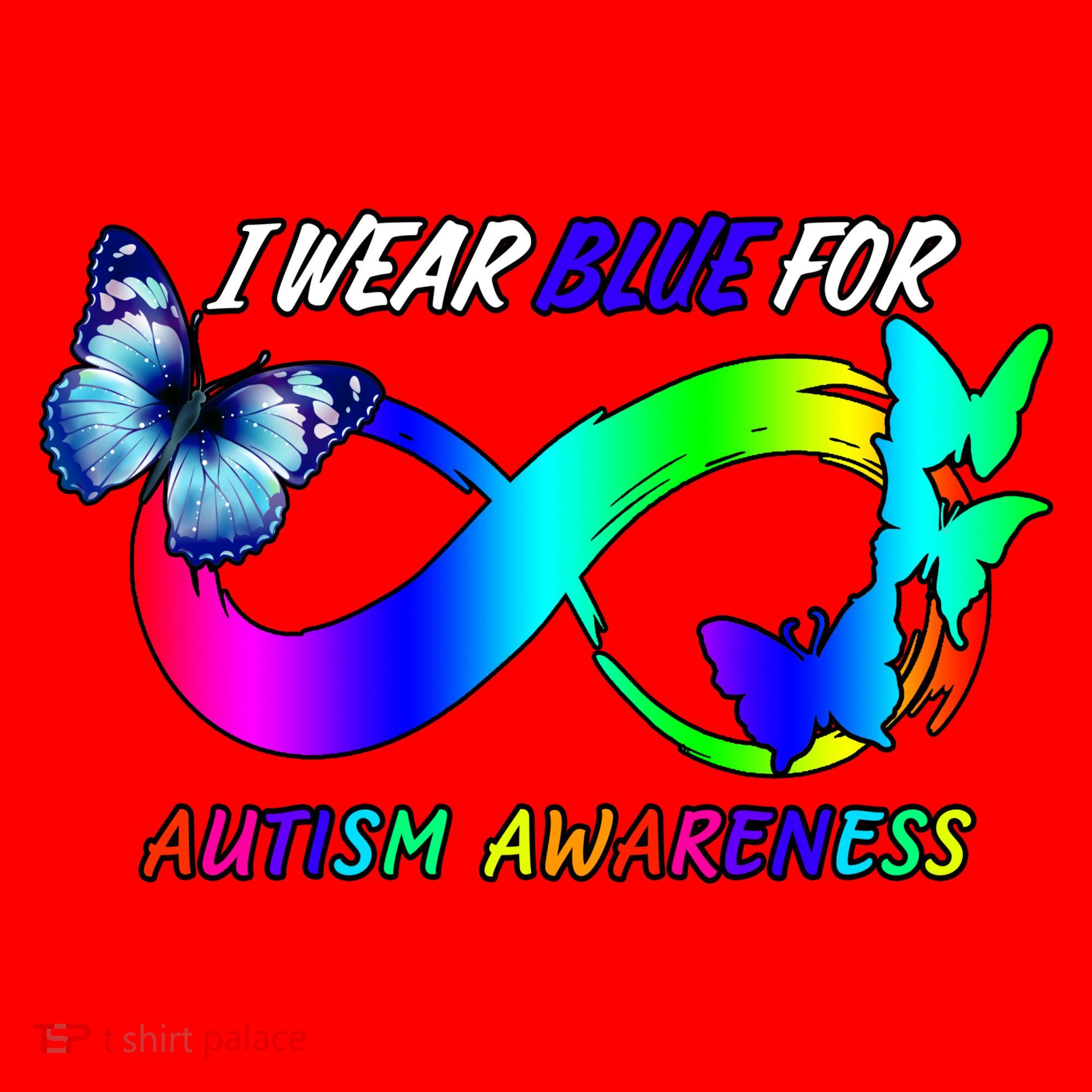 I Wear Blue For Autism Awareness Butterfly Ribbon Santa Hat