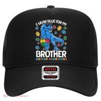 I Wear Blue For My Brother Autism Awareness T-Rex Dinosaur Hat thumb 0