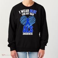 I Wear Blue For My Dad ALS Awareness Women's Sweatshirt thumb 0